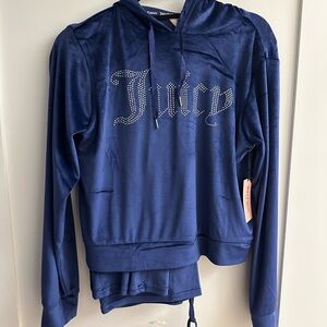 Juicy Couture Royal Navy Velour Jacket and Pants